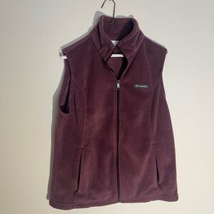 Columbia Maroon Fleece Vest